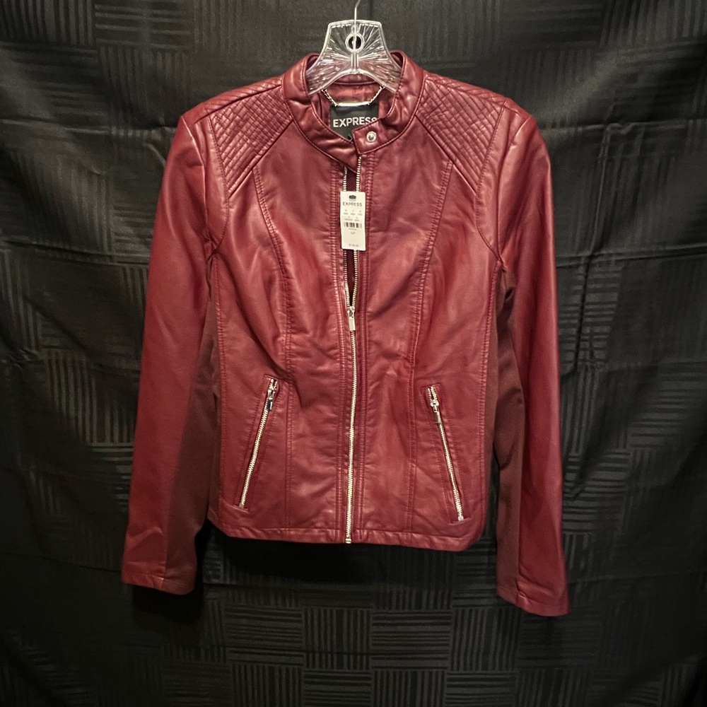 Express Burgundy Jacket Size Small NWT